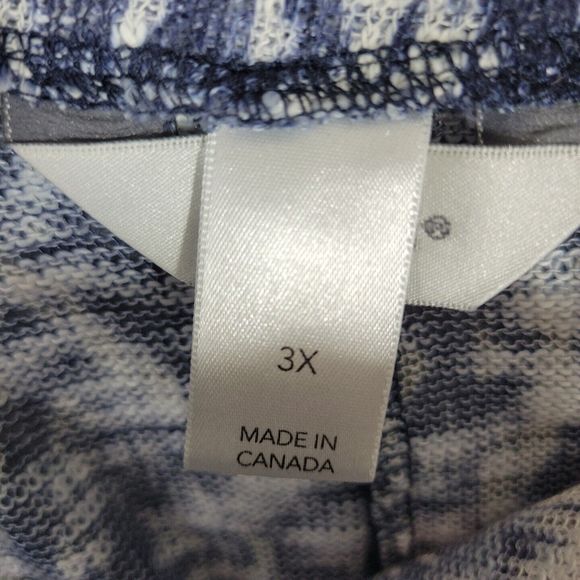 CJ Banks Womens Pullover Blouse Sheer Short Sleeve Blue Plus Size 3X - Picture 3 of 10